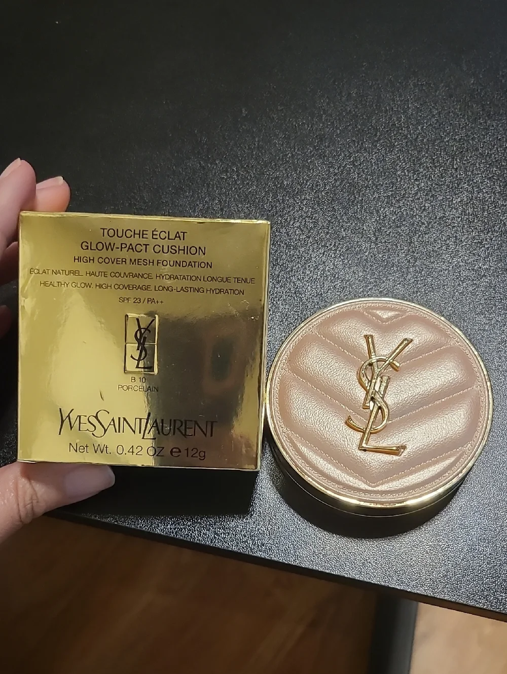 YSL Touche Éclat Glow-Pact Cushion Foundation in B10 Porcelain